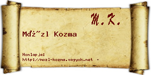 Mözl Kozma névjegykártya